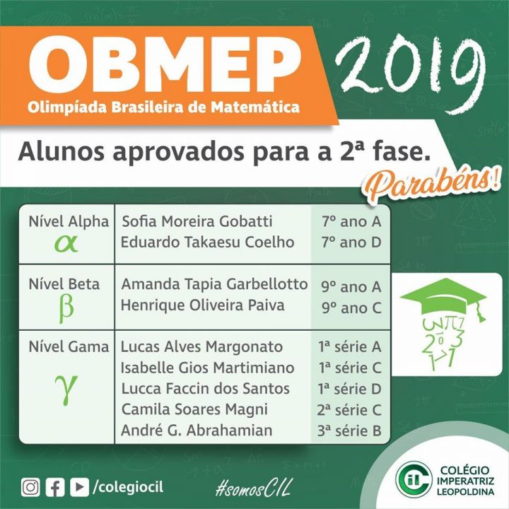Olimpíada Brasileira de Matemática 27-06-2019
